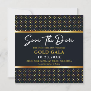 Elegant Golden and Deep Navy Gala Spara datum