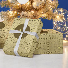 Elegant Golden and Guld Squares Mönster jul Presentpapper