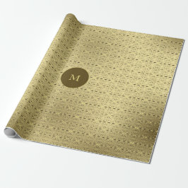 Elegant Golden and Guld Squares Mönster jul Presentpapper