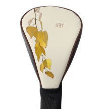 Elegant Golden Birch Leaf Personalized Christmas  