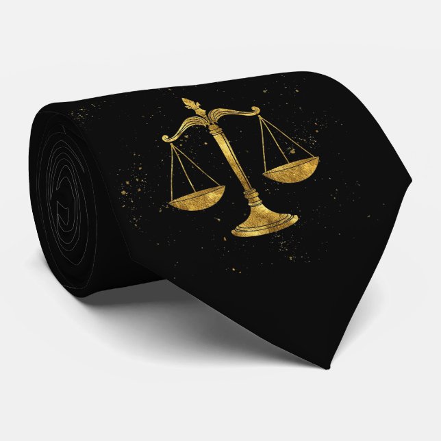 Elegant Golden - Black Libra Zodiac Slips (Rullad)