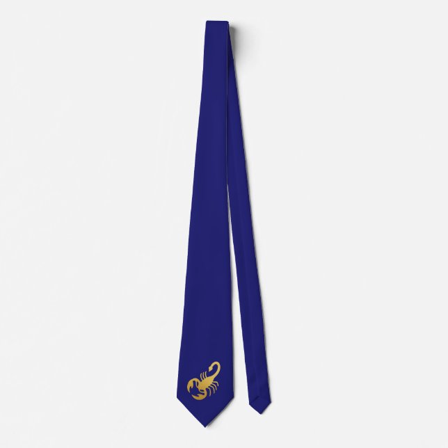 Elegant Golden - Blue Scorpio Zodiac Slips (Framsida)