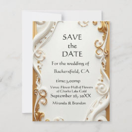 "Elegant Golden Botanical Wedding Invitation - Foi Inbjudningar