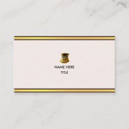 Elegant Golden & Brown Beige Rand Visitkort