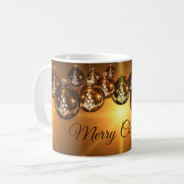 Elegant Golden Brown julprydnader Kaffemugg