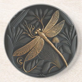 Elegant Golden Dragonfly i Bronze Filigree Underlägg