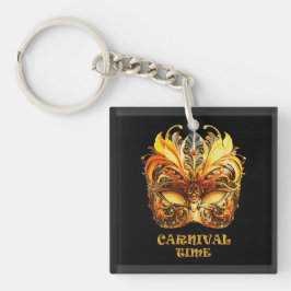 Elegant Golden Feathers Venetian Mask