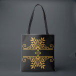 Elegant Golden Floral Ornament Baroque Style Tygkasse<br><div class="desc">A sophisticated golden floral ornament with intricate baroque curves and a colorful central mandala. This luxury vintage-inspired design adds a touch of elegance and royalty to your everyday items.</div>