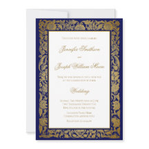 Elegant Golden Flowers och Blue Bröllop