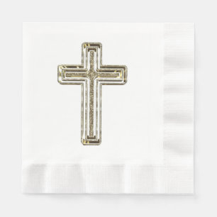 Elegant Golden Glitter Titta på Religiösan Kor Pappersservett