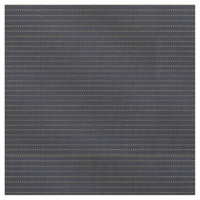 Elegant Golden Gult Dash Rand Bluish Grått Tyg (Närbild)