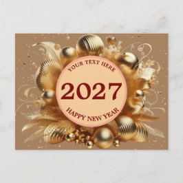 Elegant Golden Happy New Year-mall mall gratulatio