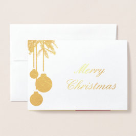 Elegant Golden jul - oljekort Folierat Kort