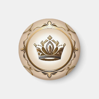 Elegant Golden Krona Magnet