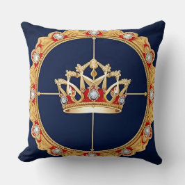 Elegant Golden Krona Ornament Kudde