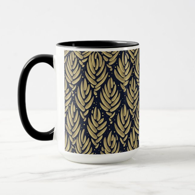 Elegant Golden Leaf Combo Mugg (Vänster)