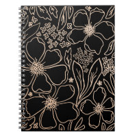 Elegant golden Line-blomma mönster iPad luft-cove