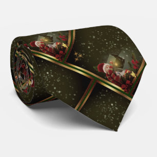 Elegant Golden Linjer Snögubbe Träd Slips