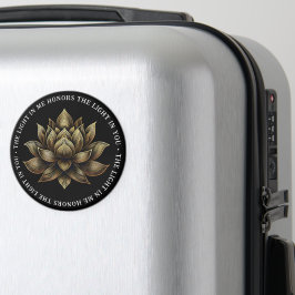 Elegant Golden Lotus blommar ljuset i mig ... Magnet