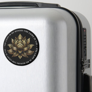 Elegant Golden Lotus blommar ljuset i mig ... Magnet