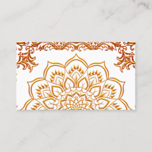Elegant golden lotus blommyoga affärskort visitkort