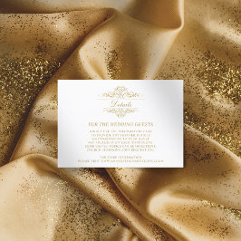 Elegant Golden lyxury Bröllop-hölje Tilläggskort