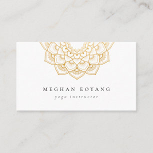 Elegant Golden Mandala Logotyp Visitkort