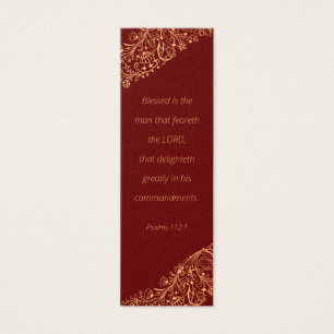 Elegant Golden Mönster Bible Bookmark Litet Visitkort