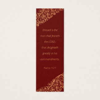 Elegant Golden Mönster Bible Bookmark Litet Visitkort