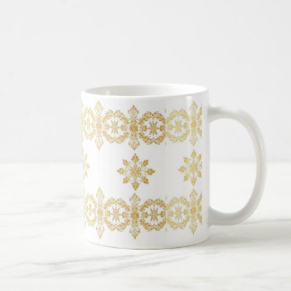 "Elegant Golden Mönster Mugg" Kaffemugg