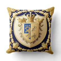 Elegant Golden Ornamental Vapensköld with Shield