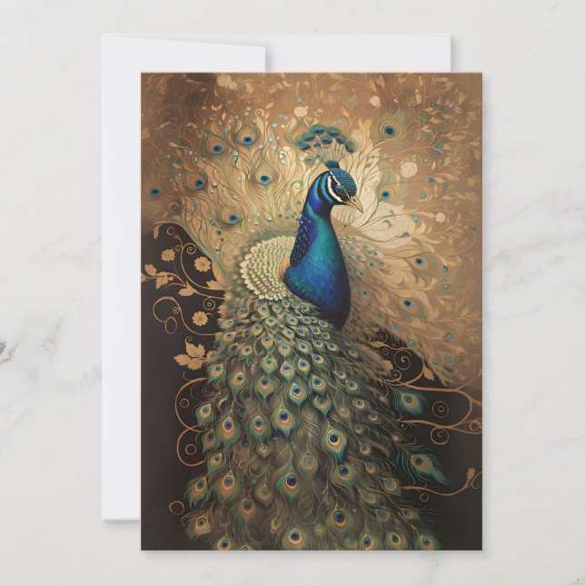 Elegant Golden Peacock Bird (Framsida)