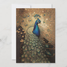 Elegant Golden Peacock Bird