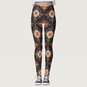 Elegant Golden Persian Mönster Leggings