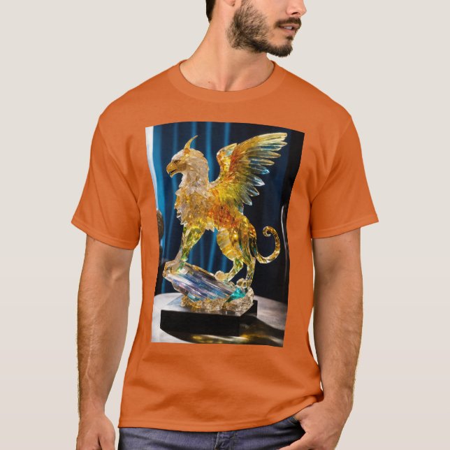 Elegant Golden Pheonix tryckt T-Shir. T Shirt (Framsida)