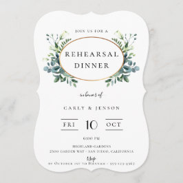 Elegant Golden Ram Rehearsal Middagsinbjudan Inbjudningar