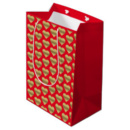 Elegant Golden Red Colorful Hearts Valentine Day