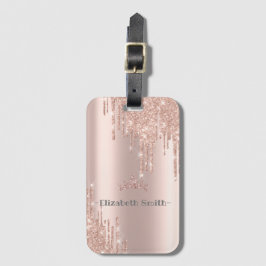 Elegant Golden ro glitter, royal Bagagebricka