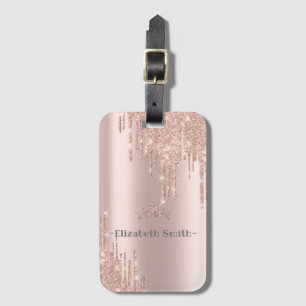Elegant Golden ro glitter, royal Bagagebricka