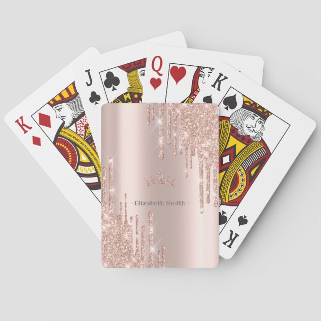 Elegant Golden ro glitter, royal Casinokort (Baksidan)