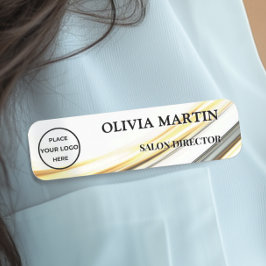 Elegant Golden Road Magnetic Name Badge Namnbricka