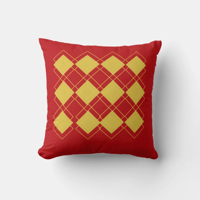 "Elegant Golden Square Design Pillow" Kudde (Framsida)