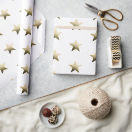Elegant Golden Star med delikat minimalistisk glöd Presentpapper