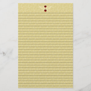 Elegant Golden Stationery med linjer som tillval Brevpapper
