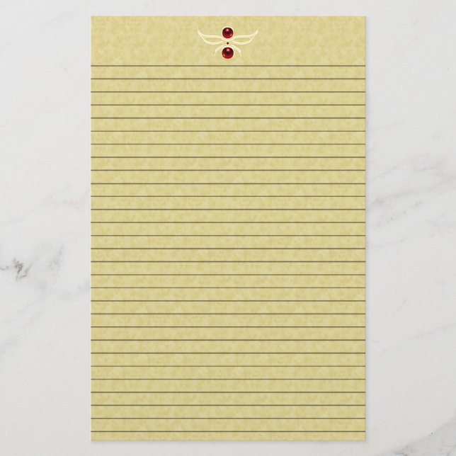 Elegant Golden Stationery med linjer som tillval Brevpapper (Framsida)