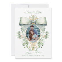 Elegant Golden Vapensköld med Grönt Bow | Foto