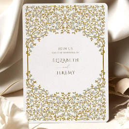 Elegant Golden Vine Wedding Suite Inbjudningar