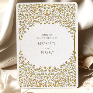 Elegant Golden Vine Wedding Suite Inbjudningar