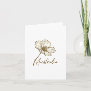 Elegant Golden Wattle Australia Day 2026 hälsning Kort