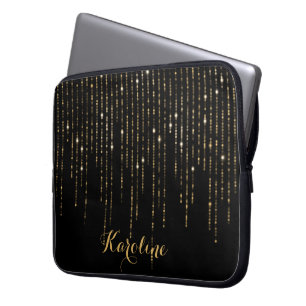 Elegant Golding glitterpersonlig Laptop Sleeve